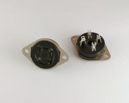 1x 4 Pin Octal Style Tube Relay Socket 77MIP4 Wire Pro Amphenol 77-MIP4 Plate