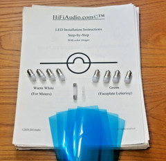 McIntosh MC2105 Amplifier LED Bulbs Lamps Lights Filters instructions kit.