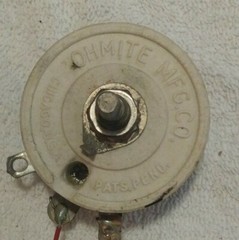 Vintage Triplett Gauge and Control Set Ohmite Mfg Model J AC Amp DC Microamp