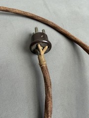1920s 4-pin male speaker male connector socket tube amp 24″ WE amp cloth wire