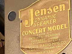 Antique audiophlie JENSEN TYPE D-7 Field Coil Speaker made in usa #0205