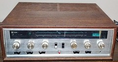 Vintage Knight KG‑964 Solid State Stereo Receiver Wood Cabinet AMFM Stereophonic
