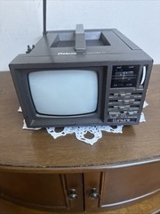 Vintage Osaka KTV-1010 Deluxe Portable 5” B&W CRT TV 1985 Korea Retro