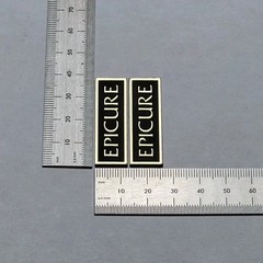 Epicure Speaker Badge Logo Emblem Brushed Gold Pair