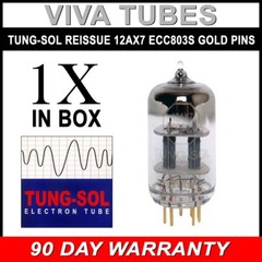 Brand New Tung-Sol Reissue GOLD PIN 12AX7 ECC83 Gain Tested Vacuum Tube