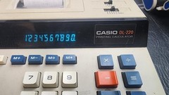 Vintage Casio DL-220 Printing Calculator 12-Digit Electronic With 5 Rolls Paper