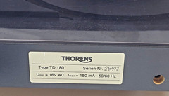 Thorens TD 180 Auto Return Belt Drive Turntable with 33/45/78 Speed PARTS ONLY