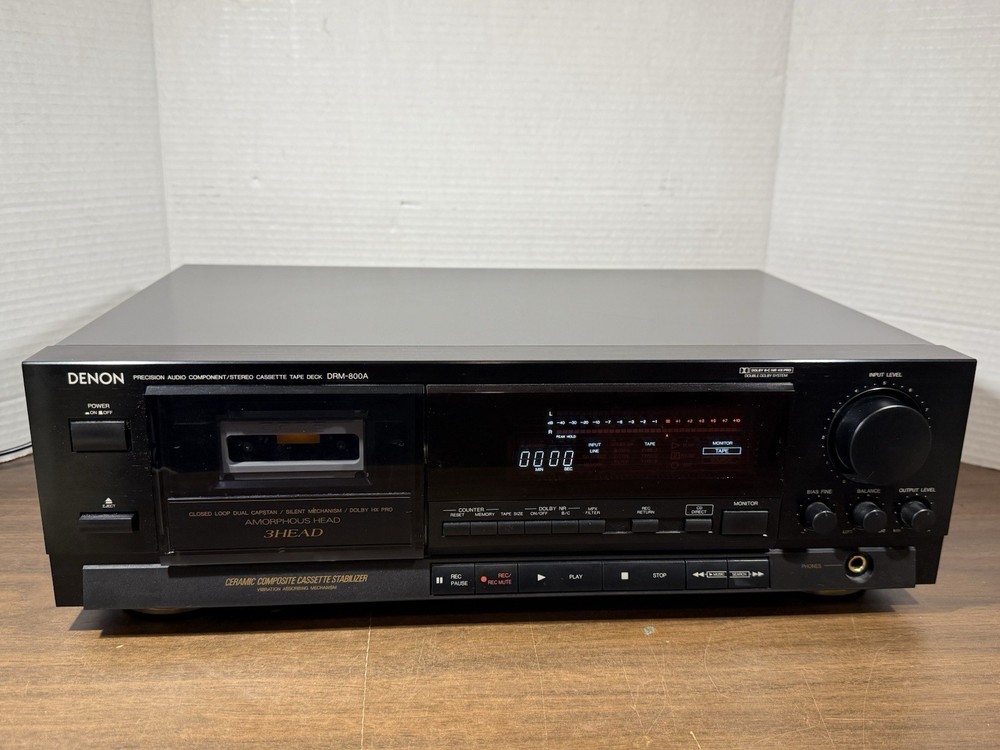 Denon DRM-800A Cassette Tape Deck – 3 Head – Tested