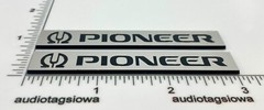 Pioneer Speaker Badge Logo -Custom Made Incised Silver 3 inch 3D PAIR