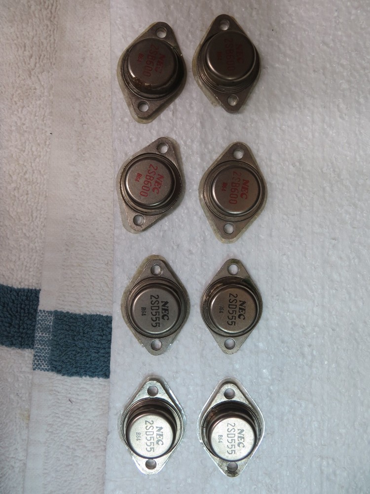 PIONEER SX-1250 STERO RECEIVER SET OF 8 OUTPUT TRANSISTORS