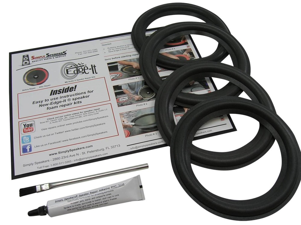 ADS L710 Speaker Foam Surround Repair Kit 6.5″ Woofer Cone Edge 4 Pack