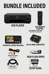 Sylvania DVD VCR Combo VHS to Digital Converter Bundle USB MP4 DVD Transfer