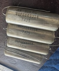 Vintage Sprague Vitamin Q .68uF 300V PIO Capacitors 96P68493S4 Lot of 4