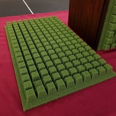 Retro Green.. ‘Sculptured Air’ Foam Grill Inserts..JBL L-100 Century Speakers