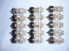 15pcs. 6N3P-E / 6Н3П-Е ~ 6CC42, 2C51, 5670 Double triode NEW. SAME DATE 1980