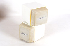 Vintage BOSE AM-5 Speakers Accustimass Cube System White TESTED WORKING