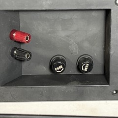 Two Speaker Terminals Reclaimed With Fuse Holders and 1/4”Bayonet Socket AV Shop