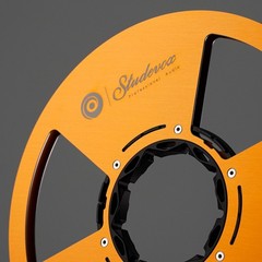 Studevox 10.5″ Edge Polished Orange Aluminium Tape Reel For Reel Tape Recorders
