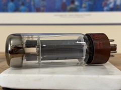 Amperex by GE EL34 6CA7 Tube XF4 DD Getter Brown Base Holland TV7 TESTED STRONG