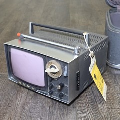 Vintage Sony Micro TV 5-303W All Transistor Portable Analog w/ Case