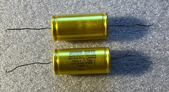 Audio Note 0.47uF Alu-Foil Silver Leadout Coupling Capacitor 630 WVDC.
