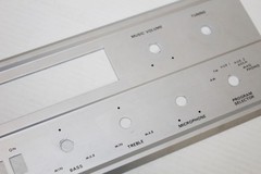 Aluminum Front Case Face Plate – Vintage Grommes Precision Receiver Amp 512 Part