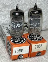 Matched Pair GE 7058 12AX7 Preamp Tubes TV7U Tested