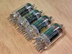 Quad of Raytheon 12AX7 Black Plate Vacuum Tubes – 6% matched