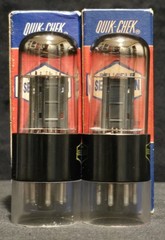 RCA SELECTRON 6SN7 GTB TUBE 1957 TALL BOYS CHROME TOPPED HALO MATCHING SET NIB