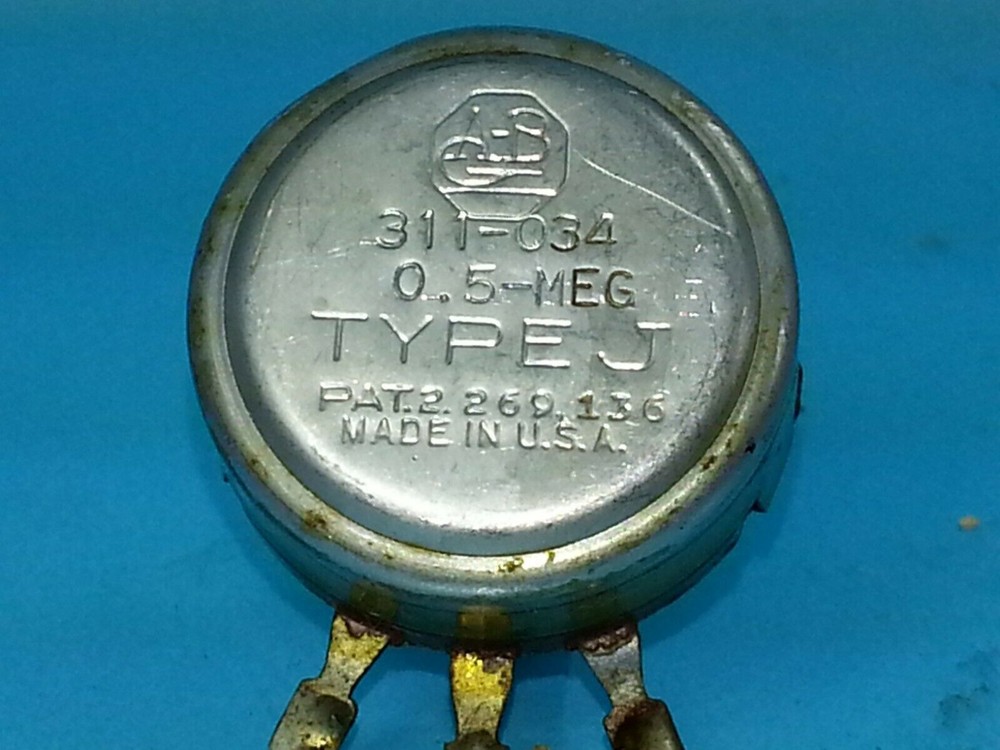 ALLEN BRADLEY AB .5 MEG – 500K OHM POTENTIOMETER 311-034 TYPE J POT 2 W