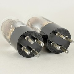 Tested Matched Pair National Union Type 20 Tubes (UX120 Equiv.) Engraved Bases