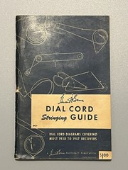 c.1948 Dial Cord Stringing Guide by Howard W Sams DC-1 Radio Repair