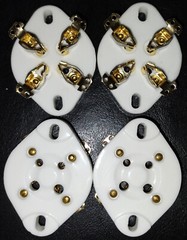 4 Pin socket gold plated 300B,2A3,45,71A,80,811A, 572B 4 pcs. ceramic USA stock