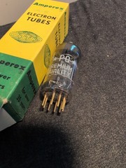 Vintage AMPEREX PQ Germany GOLD PIN 6201 Tubes (Military 12AT7)