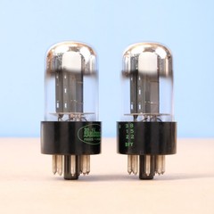 2 Vintage 1958 Sylvania 6SN7GTB Tubes Pair Chrome Dome Black Plates Preamp Amp 2