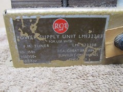 Vintage RCA Power Supply Unit LMI 32283 For F.M. Tuner 32230B