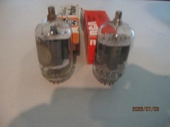 TWO TUBES 12JB6A BOTH BOXES HAVE A G ON BOX GOOD. FOUND AT ESTATE SALE