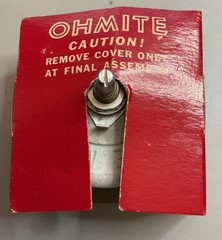 VTG Ohmite Rheostat Potentiometer Model G, RP201SD2R0KK, 6.12 Amp, 2 Ohm, 200 V