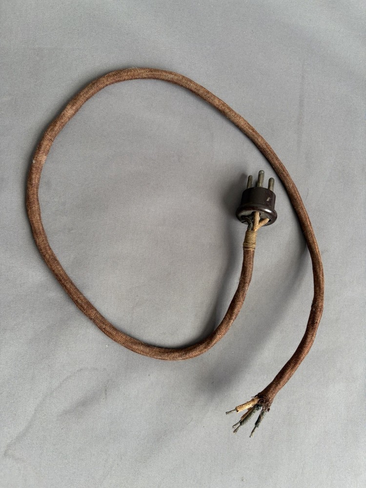 1920s 4-pin male speaker male connector socket tube amp 24″ WE amp cloth wire