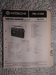Hitachi trk-5120 h service manual original repair book stereo boombox radio tape