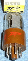 1 NOS Zenith 6SN7GTB Vacuum Tube – Brown Base Audio Twin Triode Made in Canada