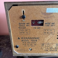 Mid Century Tube FM AM Radio Panasonic 782B Tweed 1963 Please Read