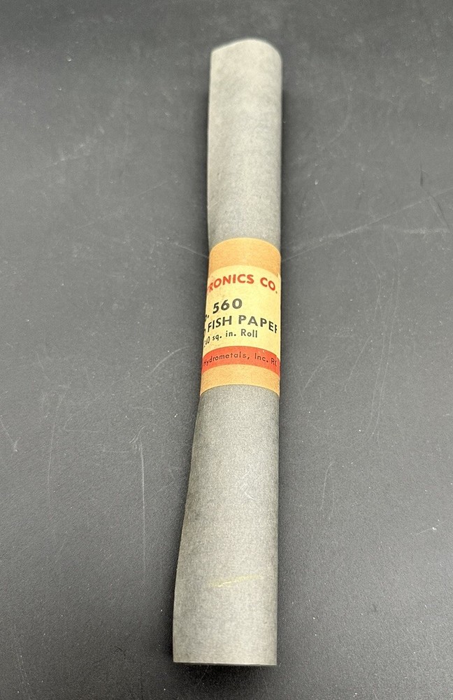 Vtg GC Electronics No 560 Fiberoid Fish Paper Roll .010″ 240 sq in New Old Stock