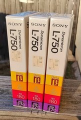 Betamax Beta Betacord Cassette Tape Sony Dynamicro L-750 Factory Sealed Lot Of 3