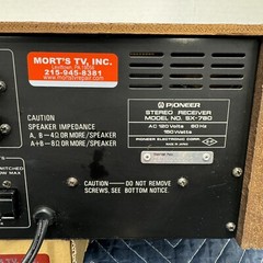 PIONEER SX-780 VINTAGE AM/FM STEREO RECEIVER – SERVICED – CLEANED – TESTED