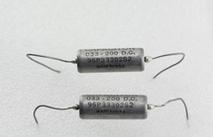 Qty 2 Sprague Vitamin Q .033uF 200V PIO Capacitors Matched Pair Tone Caps NOS