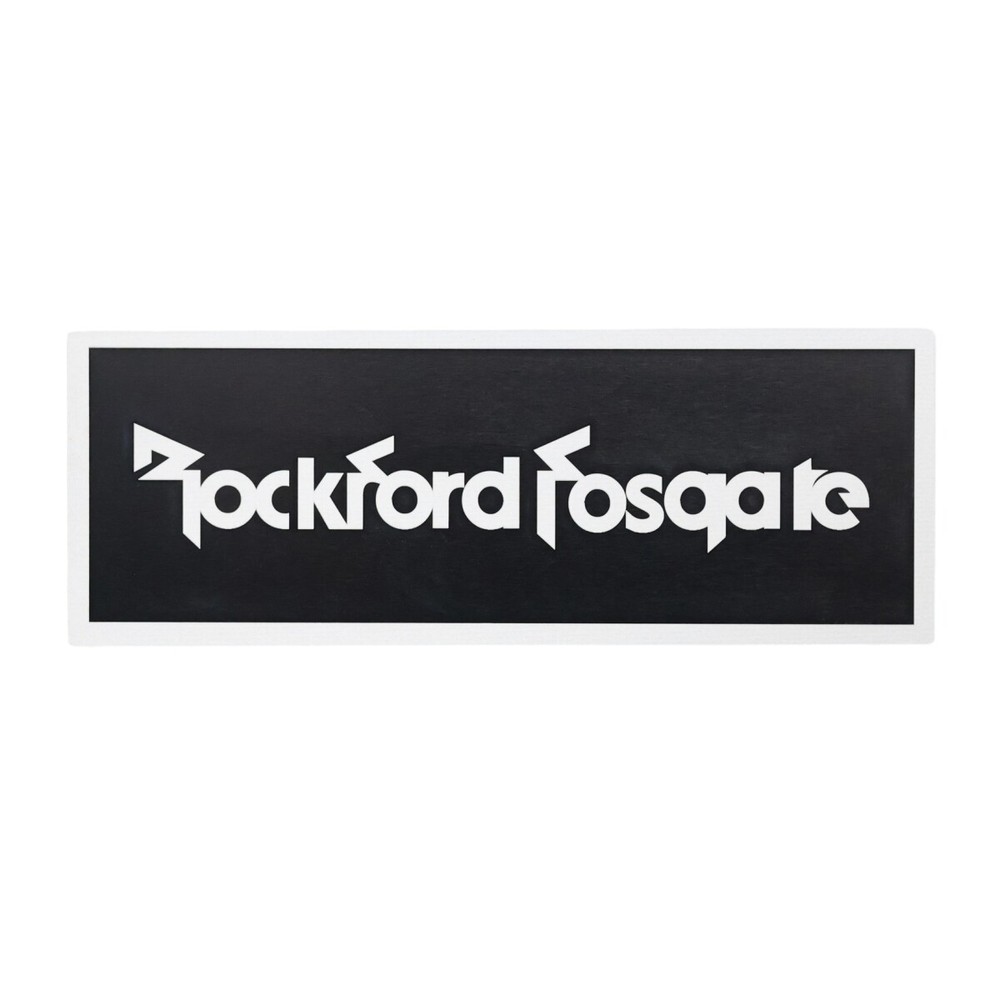 Rockford Fosgate Speaker Custom Made Logo Badge Aluminum 106mm(4.17″)X39mm(1.54″