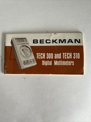 BECKMAN BOOKLET TECH 300 & TECH 310 DIGITAL MULTIMETERS ORIGINAL FACTORY ISSUE