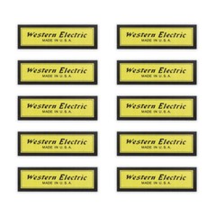 Western Electric paper sticker badge replacement piece 39mm(1.53″)X12mm(0.47″)