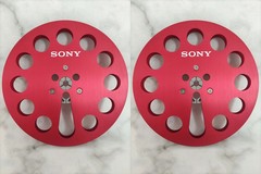 One pair gold TAPE REEL Sony 7″ inch Light Metal Aluminum Take Up Reel
